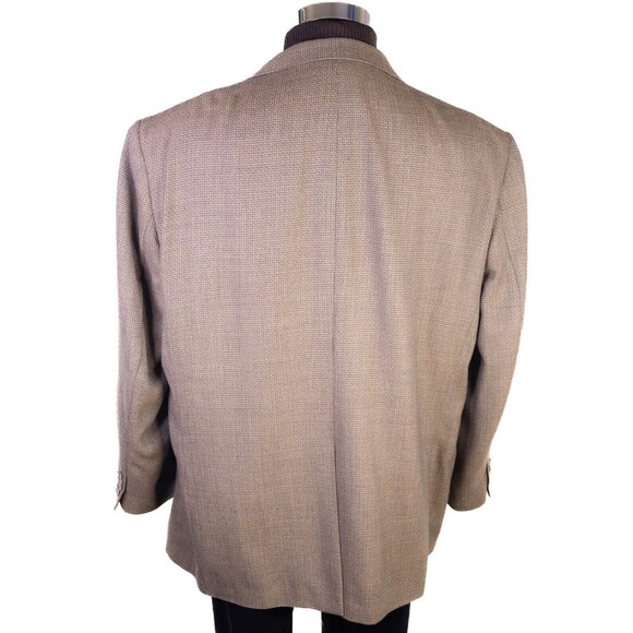 NORDSTROM Mens Blazer Sport Coat Two Button Jacket 50R Wool Beige Suit - Picture 8 of 14